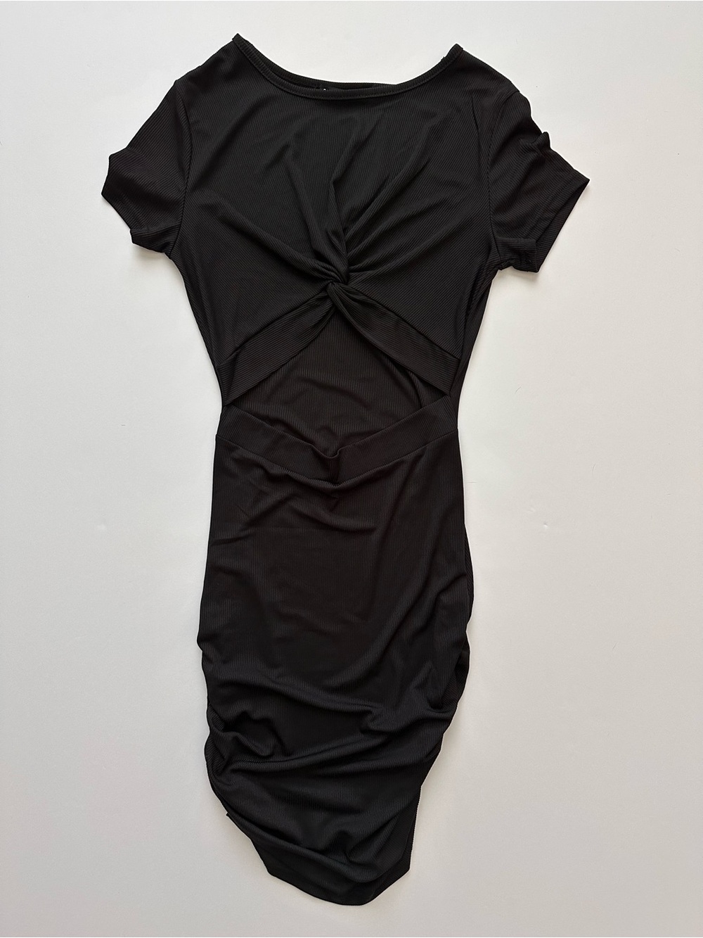 SHEIN Black Twist-Front Cutout Dress